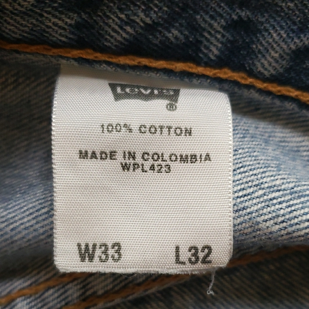 😎🤩Levi's Blue Straight Jeans with Vintage Distressing - Picture 9 of 12